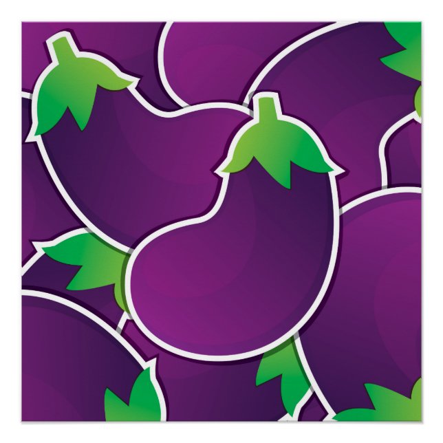 Funky eggplant poster (Vorderseite)