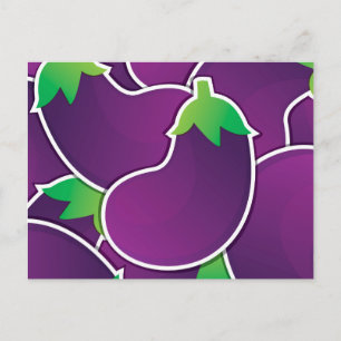 Funky eggplant postkarte