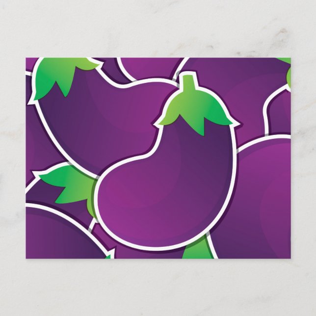 Funky eggplant postkarte (Vorderseite)