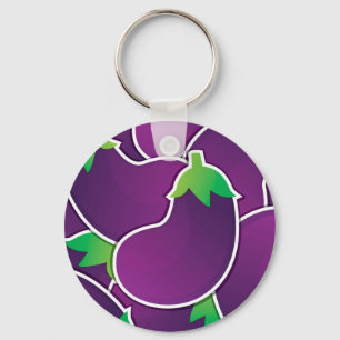 Funky eggplant schlüsselanhänger