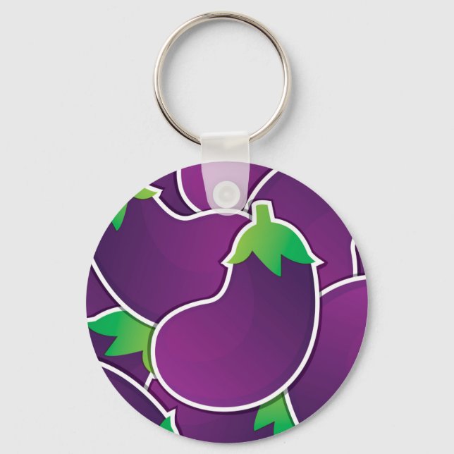 Funky eggplant schlüsselanhänger (Vorderseite)