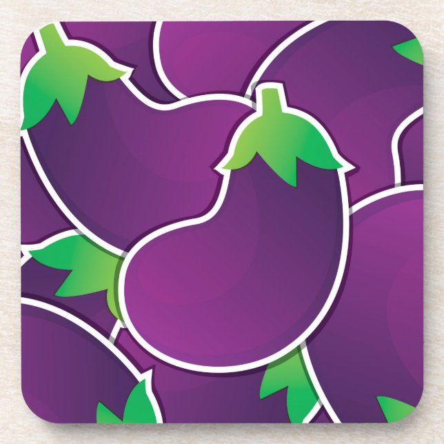 Funky eggplant untersetzer (Vorderseite)