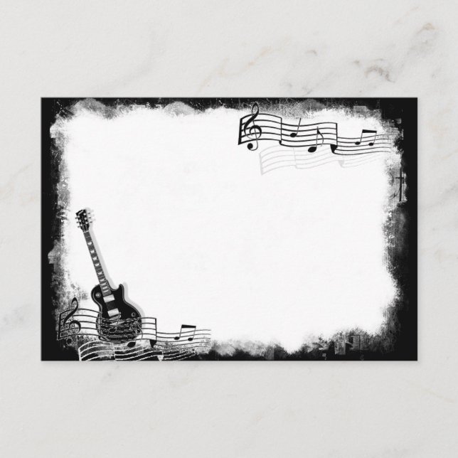 Funky Electric Gitarre Flat Vielen Dank Mitteilungskarte (Vorderseite)