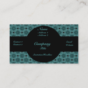 Funky Elegance Business Card, Aquamarin Visitenkarte