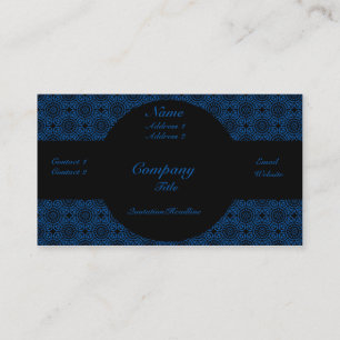 Funky Elegance Business Card, blau Visitenkarte