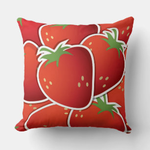 Funky Erdbeeren Kissen