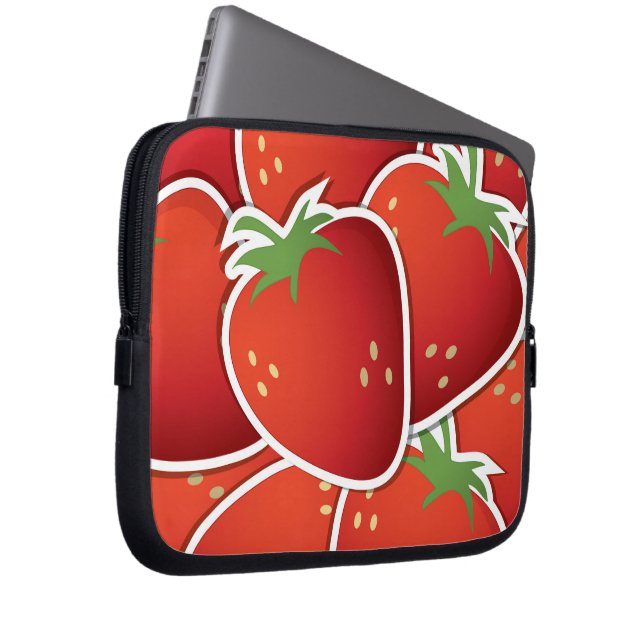 Funky Erdbeeren Laptopschutzhülle (Vorne Rechts)
