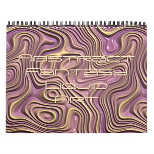 Funky Fantasy Wellen 3D Moderne Kunst Designs Kalender