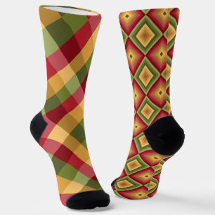 Funky farbenfrohe, schlecht aufeinander abgestimmt socken