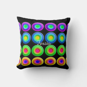 Funky Farbige 3D Kreise Kissen