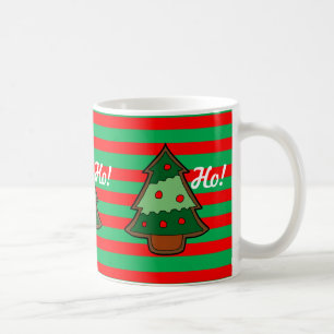 Funky Festive Stripes and Tree Kaffeetasse