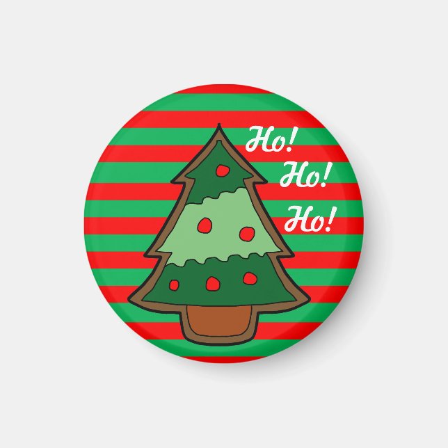 Funky Festive Stripes and Tree Magnet (Vorne)