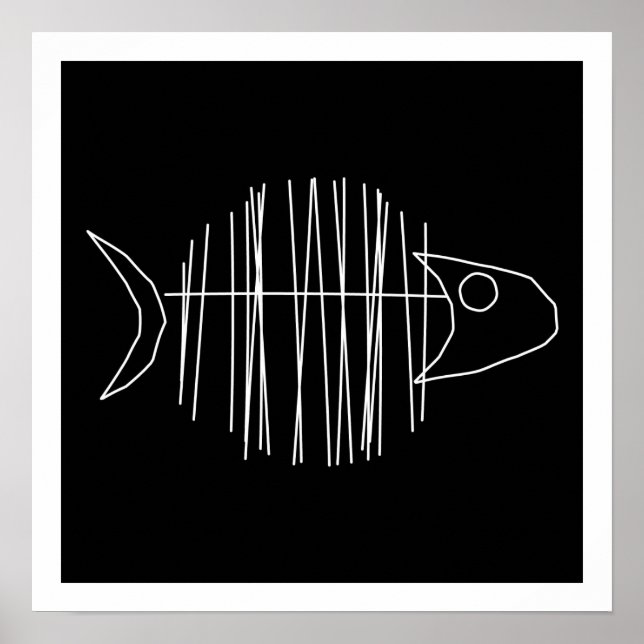 Funky Fish - B & W Poster (Vorne)