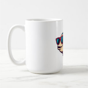 "Funky Fish mit Sonnenbrille Sticker Kaffeetasse
