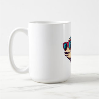 "Funky Fish mit Sonnenbrille Sticker Kaffeetasse