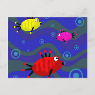 Funky Fish Postkarte