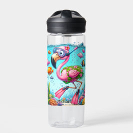 Funky Flamingo Bleibe Hydrated My Friend Trinkflasche