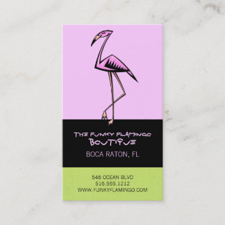 Funky Flamingo Business Cards Visitenkarte