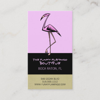 Funky Flamingo Business Cards Visitenkarte