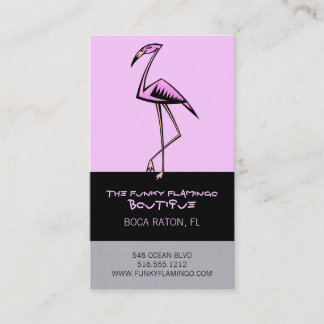 Funky Flamingo Business Cards Visitenkarte