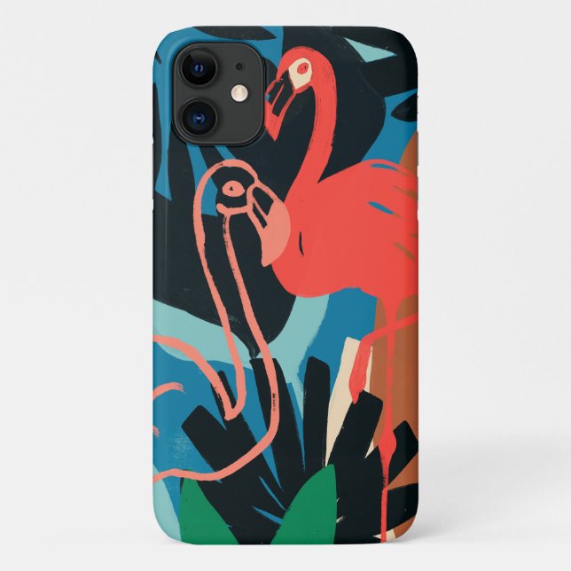 Funky Flamingo Case-Mate iPhone Hülle (Rückseite)