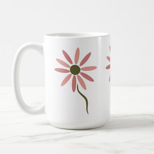 Funky Flora - Design für abstrakte Blume Kaffeetasse (Links)