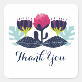 Funky Floral Danke Stickers