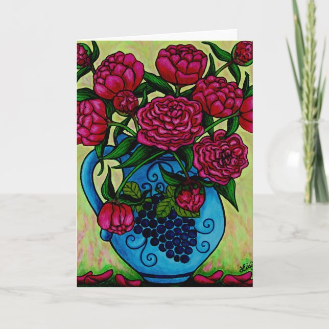 Funky Floral Greeting Cards Karte (Vorderseite)