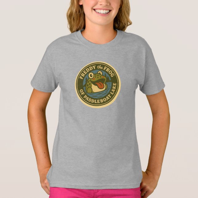 Funky Freddy Frog of Paddleboat Lake Kids Tee (Vorderseite)