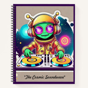 "Funky Frequenzen aus dem Weltraum" Notizbuch