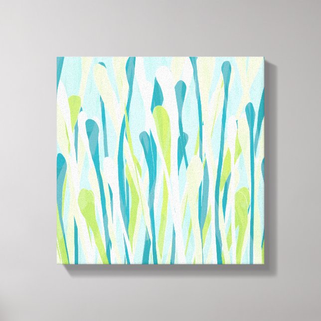 Funky Fresh Grasses Design Wrapped Canvas Leinwanddruck (Vorderseite)
