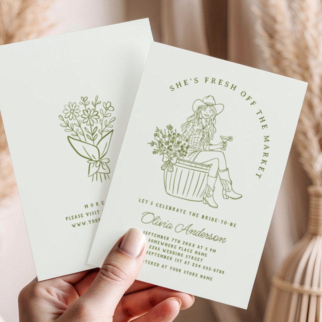 Funky Fresh off Market Brautparty Einladung (Von Creator hochgeladen)