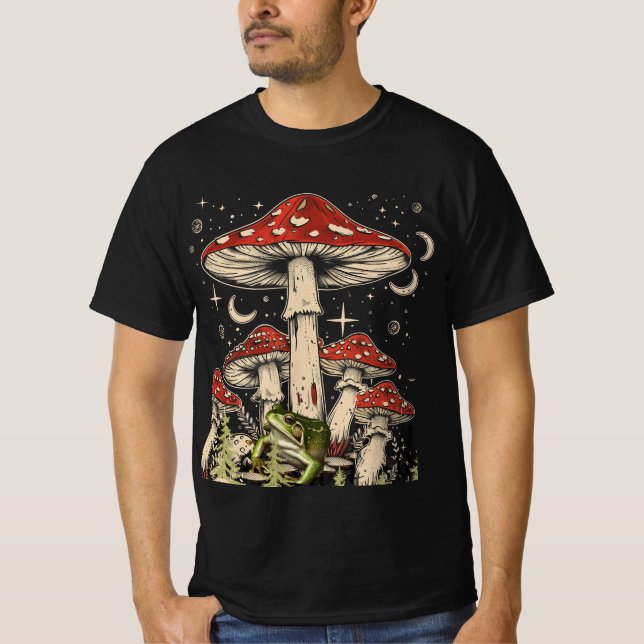 Funky Frog in Boho Retro Style Boho Retro Frog Vib T-Shirt (Vorderseite)