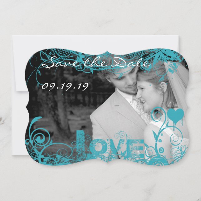 Funky Fun Foto Wedding Save the Date (Vorderseite)