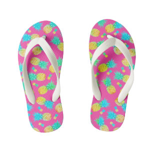 Funky Fun Pineappprint   Bunt Kinderbadesandalen