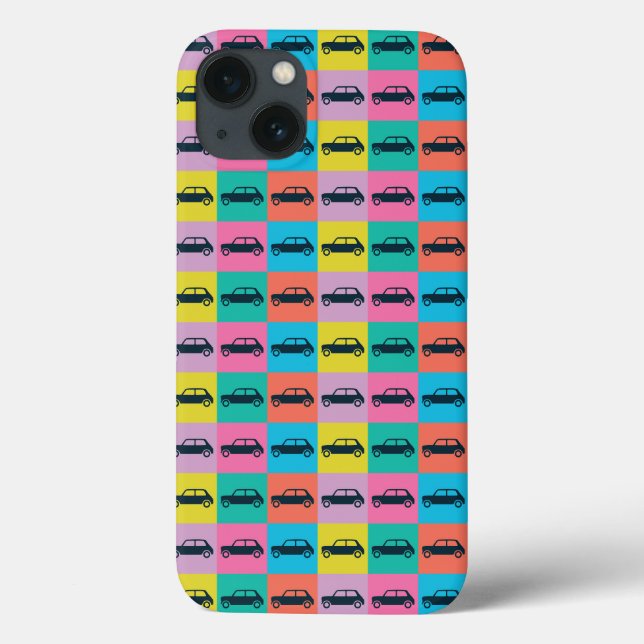 Funky Fun Schachbrett Mini Cooper Case-Mate iPhone Hülle (Rückseite)
