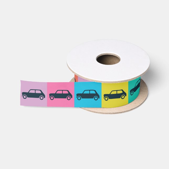 Funky Fun Schachbrett Mini Cooper Satinband (Spule)