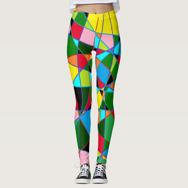 Funky fun Show Business Stil großartig kühn Design Leggings (Vorderseite)