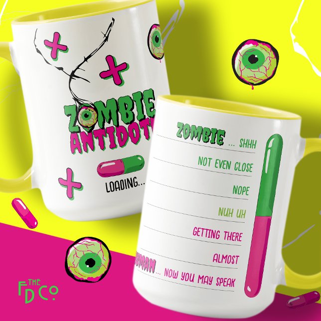 Funky Fun Zombie Antidote Loading.Zombie to Human Tasse (Von Creator hochgeladen)