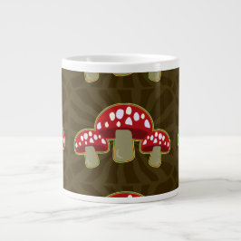 Funky Fungi 70er Retro Mushroom Fun Jumbo-Tasse