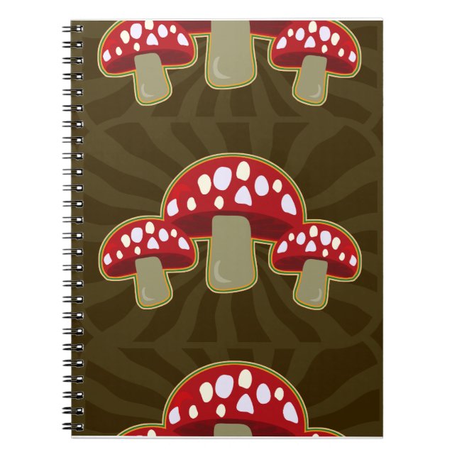 Funky Fungi Mushroom Pattern Notizblock (Vorderseite)