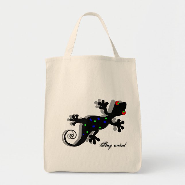 Funky Gecko - Lizard Lover Geschenke Tragetasche (Vorne)