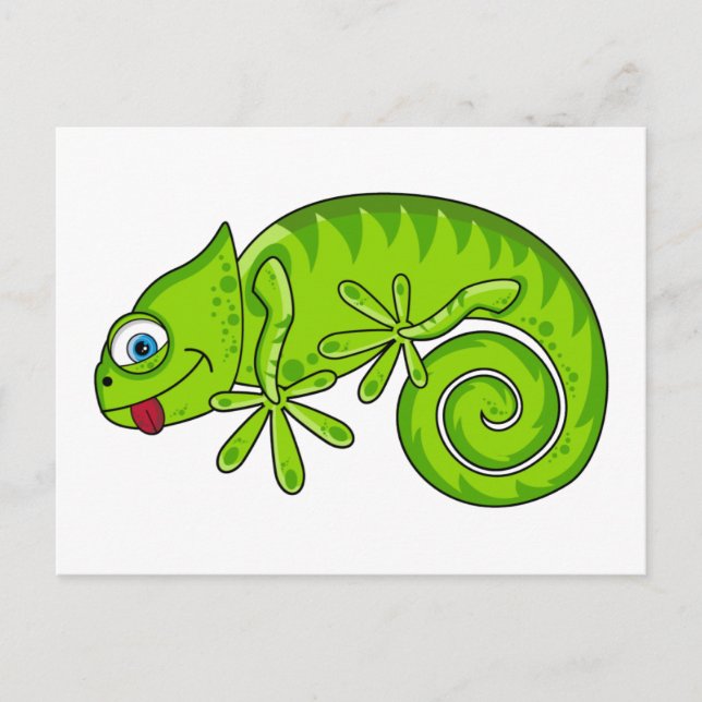Funky Gecko Postcard Postkarte (Vorderseite)