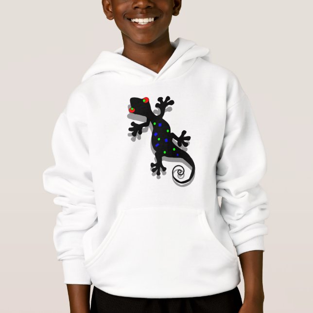 Funky Gecko Sweatshirt für Kinder (Vorderseite)