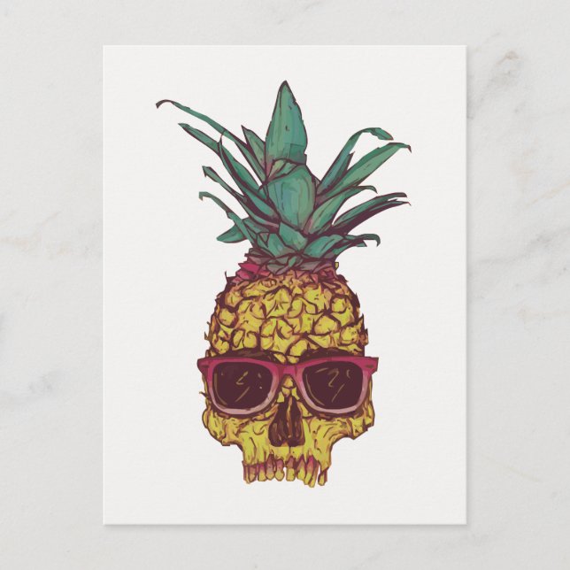 Funky Geek Cool Pineaple Punk Postkarte (Vorderseite)