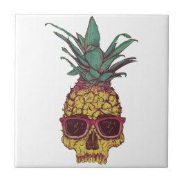 Funky Geek-cooles Ananas-Punk Fliese