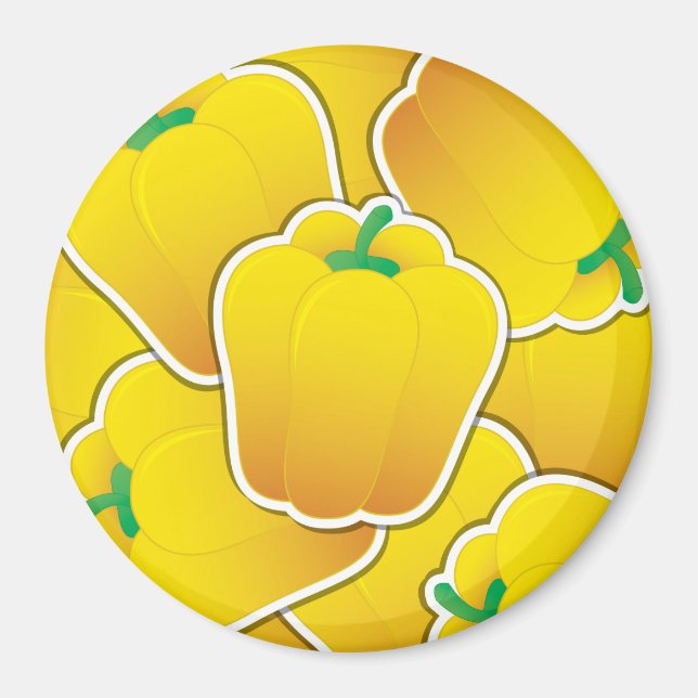 Funky Gelb Pfeffer Magnet (Vorne)