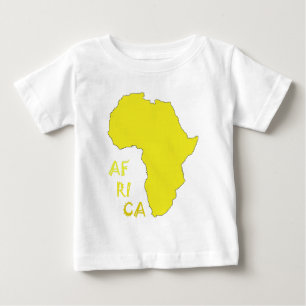 Funky gelbe Afrika-Karte Baby T-shirt