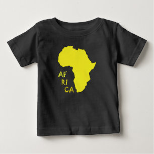 Funky gelbe Afrika-Karte Baby T-shirt