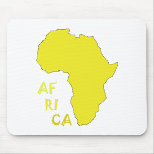 Funky gelbe Afrika-Karte Mousepad